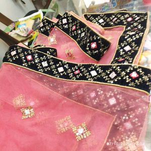 Elegant Navy Blue Embroidered Lehenga Choli