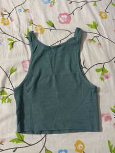 Zara Ribbed Cropped Tank Top