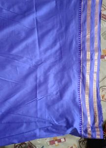 Elegant Purple Saree with Gold Border