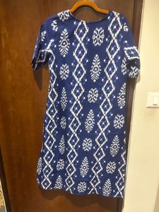 Blue Ikat Print Kurta with pants