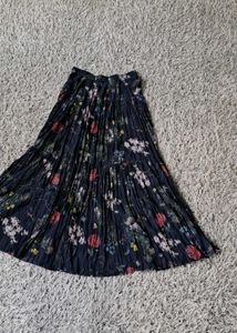 Bohemian Floral Print Tiered Midi Skirt