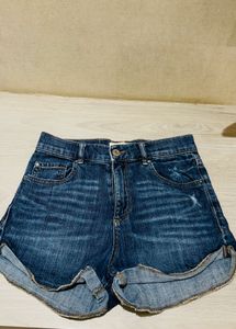 Women's Blue Denim Shorts