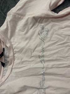Pink Graphic Long Sleeve Top