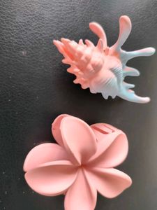 Cute Seashell &amp; Flower Hair Clips set of four