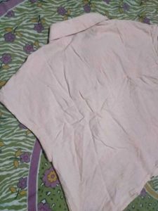 Light Pink Collared Button-Up Shirt