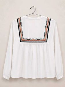 Embroidered White Bohemian Blouse