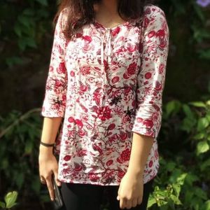 Floral Print Kurta