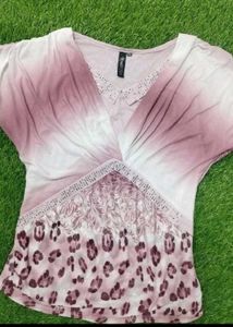 Stylish V-Neck Leopard Print Top