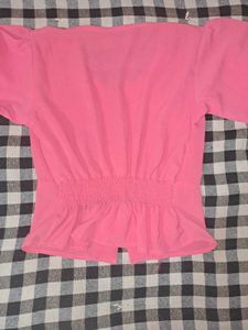 Pretty Pink Button-Up Blouse