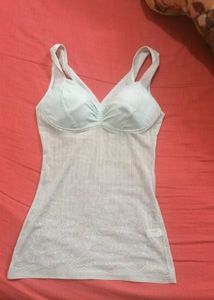 Light green Camisole With Built-In Bra