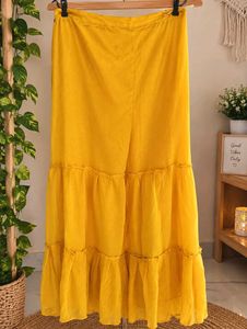 Yellow Embellished Kurta shrara