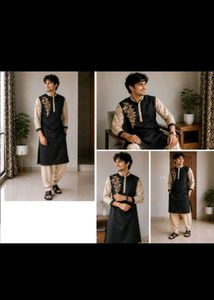 Men's  Embroidered Kurta