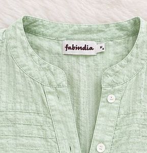 Light Green Striped Kurta