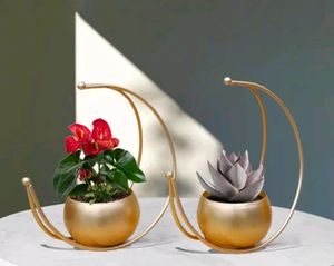 Pack Of 2 Light Weight Metal Pot - Half Moon Shape