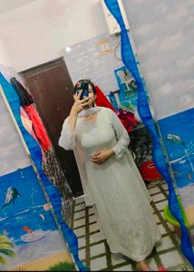beautiful lakhnavi work kurta with dupatta