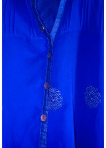 Vibrant Blue Ethnic Embroidery Kurti