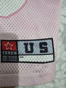 Pink "23" Graphic Jersey Top