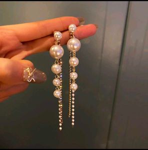 Korean Elegant Pearl Drop Dangle Earrings