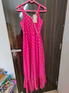 Pink Floral Maxi Jumpsuit