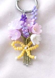 bag charm, cute flower charm