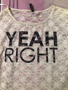 H&amp;M Lace 'Yeah Right' Top