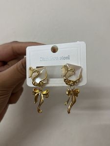 Mystique Butterfly Bow Drop Earrings