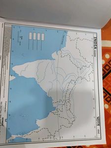 Blank river Map of India