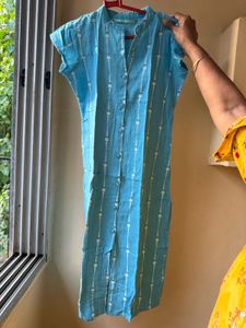 Light Blue Printed Kurta