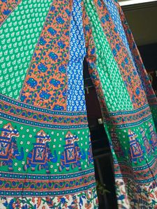 Boho Elephant Print Palazzo Pants