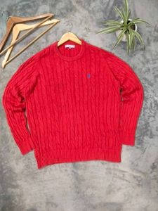 US Polo Cable Knit Sweater