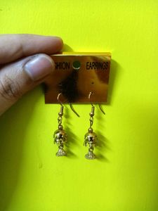 Fashionable Gold Tone Bell Earrings