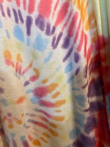 FreesizeTie-Dye Tassel Cover-Up Tunic