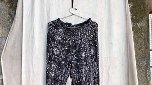 5229. Boho Floral Print Flare Pants