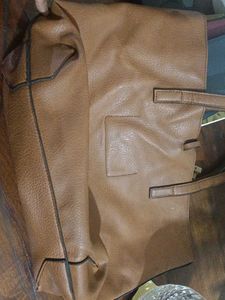 Stylish Brown Faux Leather Tote Bag