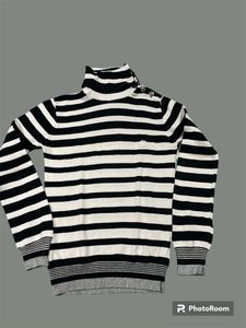Zebra Print Turtle Neck Top For Prewinter