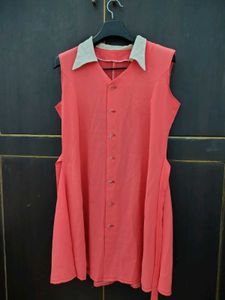 Coral Sleeveless Kurta
