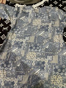 Patterned Blue Dress