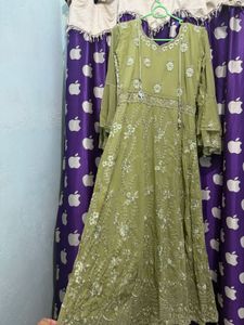 Elegant Olive Green Kurta with Dupatta