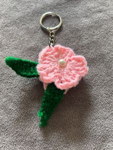 Crochet Flower Keychain