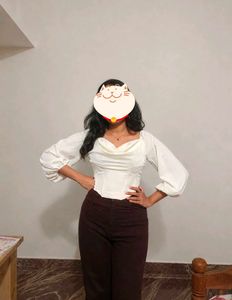 Elegant Off-White Corset Top