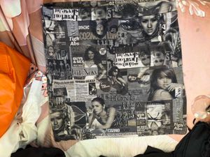 Newspaper Print Mini Skirt