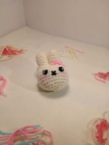 Crochet miffy bunny keychain