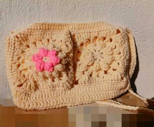 Handmade Crochet Crossbody Bag
