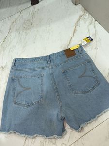 Ripped Denim Shorts