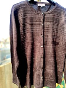Elegant Black Cardigan Sweater