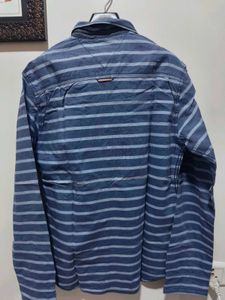 Tommy Hilfiger Striped Denim Shirt size M 40inch