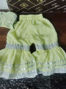 Light Yellow Kurta Set with Sharara Pants