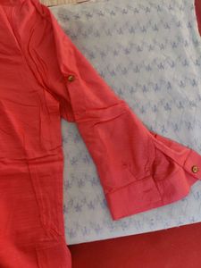 Coral Button Down Shirt - New with Tag