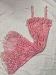 Vintage Pink Lace Nightgown