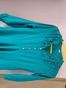 Teal Embellished Ethnic Gown
